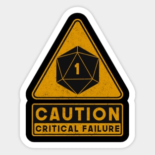 D20 Critical Failure Sticker